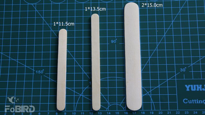 Popsicle stick size - Fobird