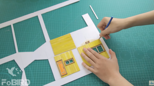 How to make a Popsicle Stick House with Free template