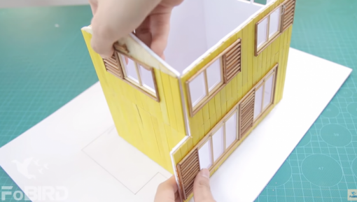 How to make a Popsicle Stick House with Free template