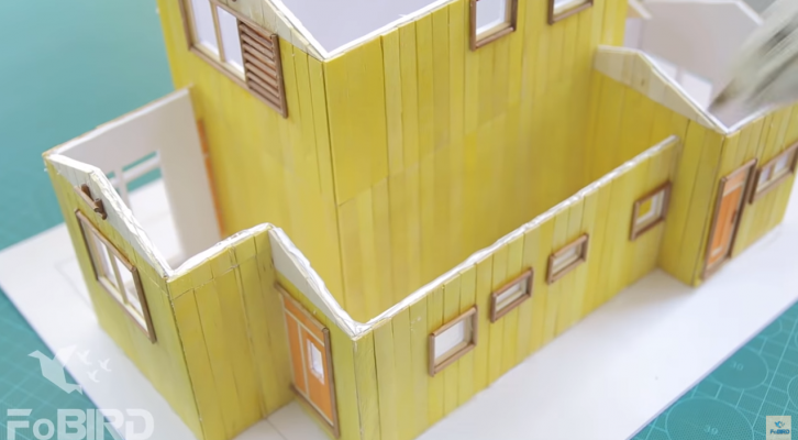 How To Make A Popsicle Stick House With Free Template