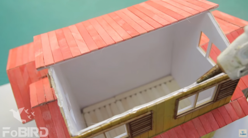 How to make a Popsicle Stick House with Free template