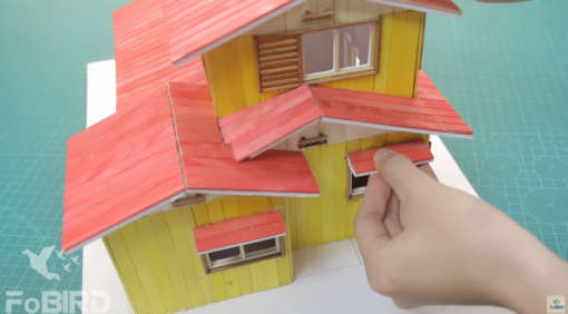 How to make a Popsicle Stick House with Free template