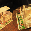 Download the Popsicle Stick House with a Secret Opening Roof drawing